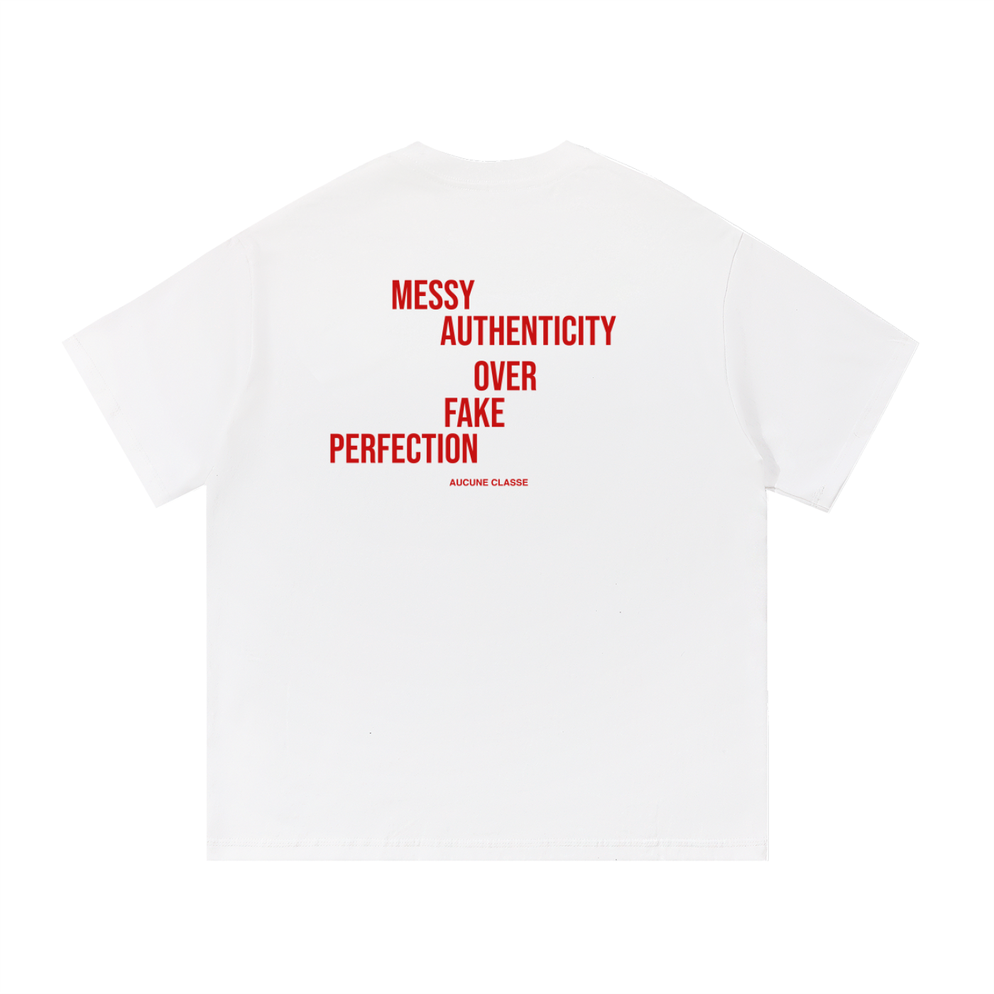 Messy authenticity red
