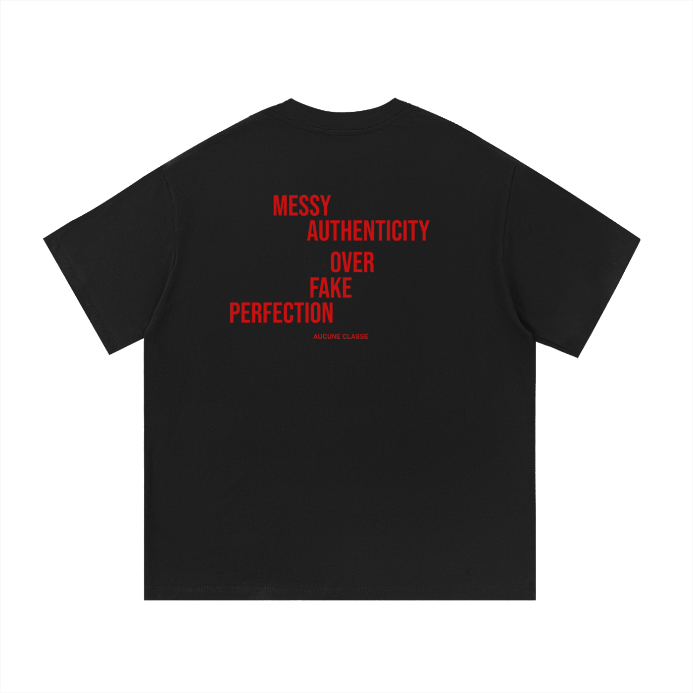 Messy authenticity red