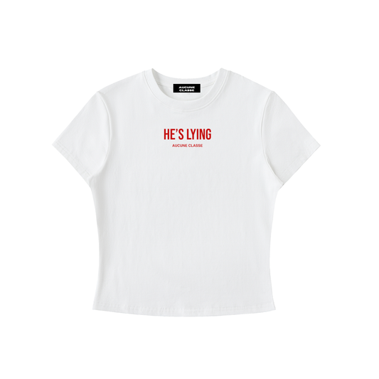He's lying BodyCon Shirt