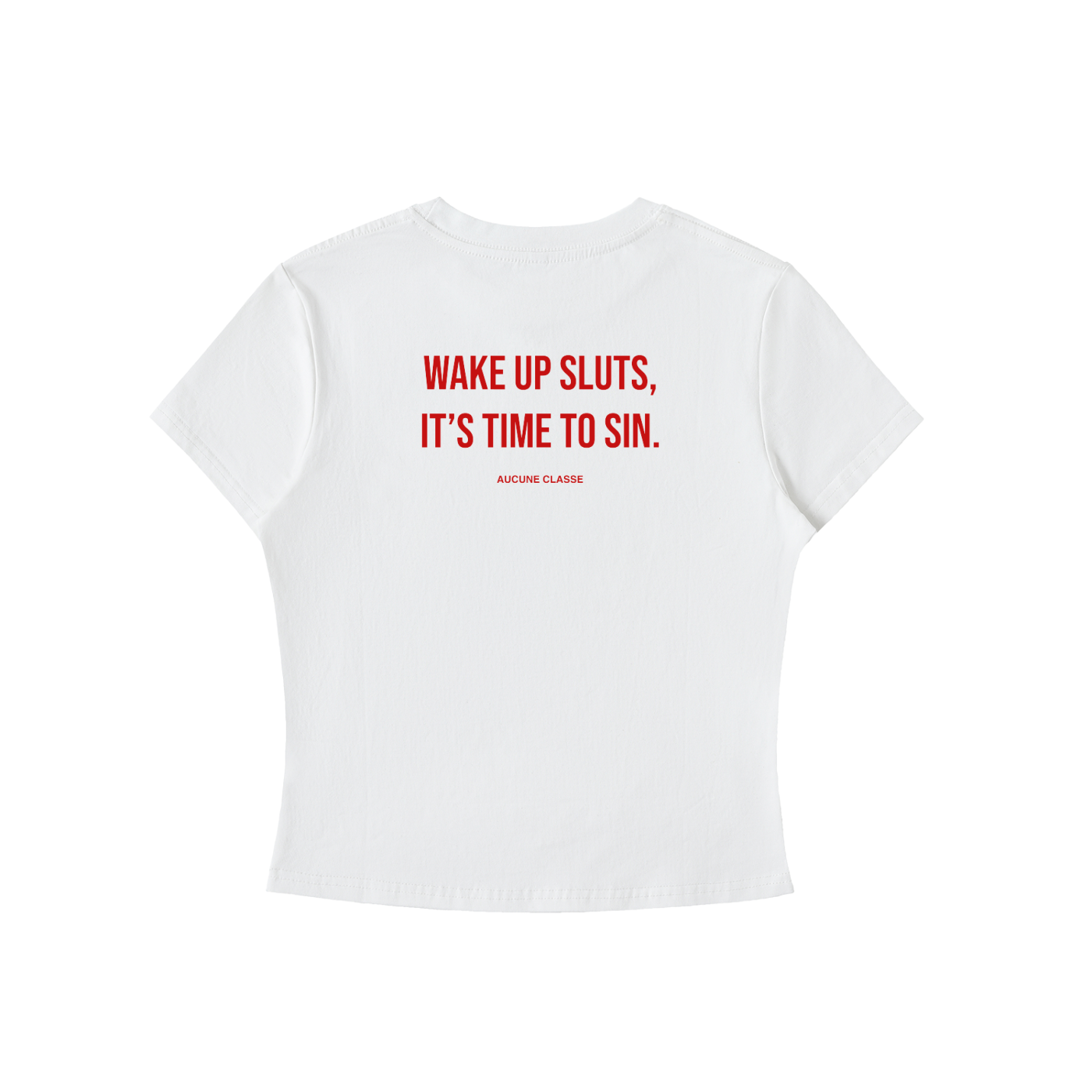 wake up sluts - bodycon tee
